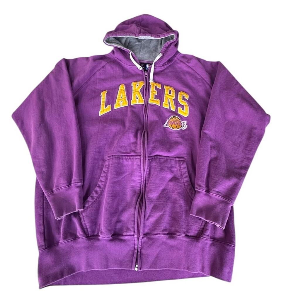 Los Angeles Lakers Full Zip Hoodie Purple Mens XL G-III Sports by Carl Banks